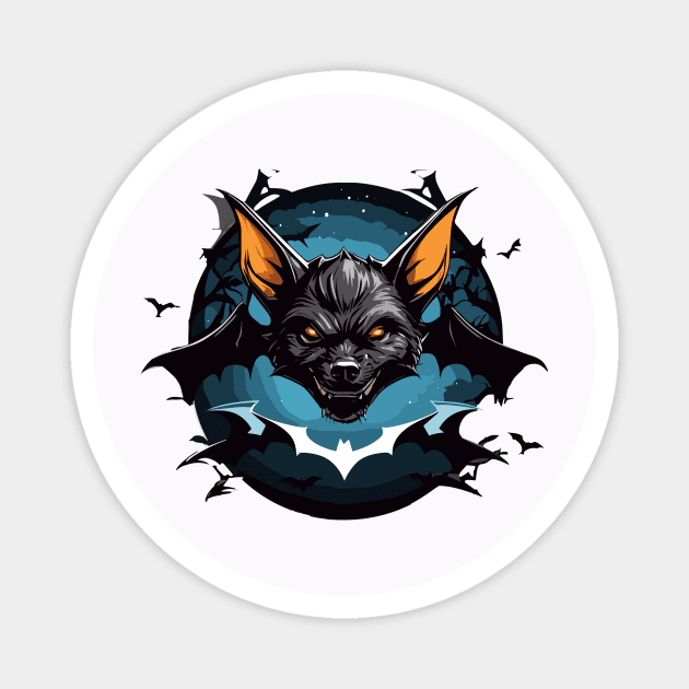 black bat night Magnet by the619hub